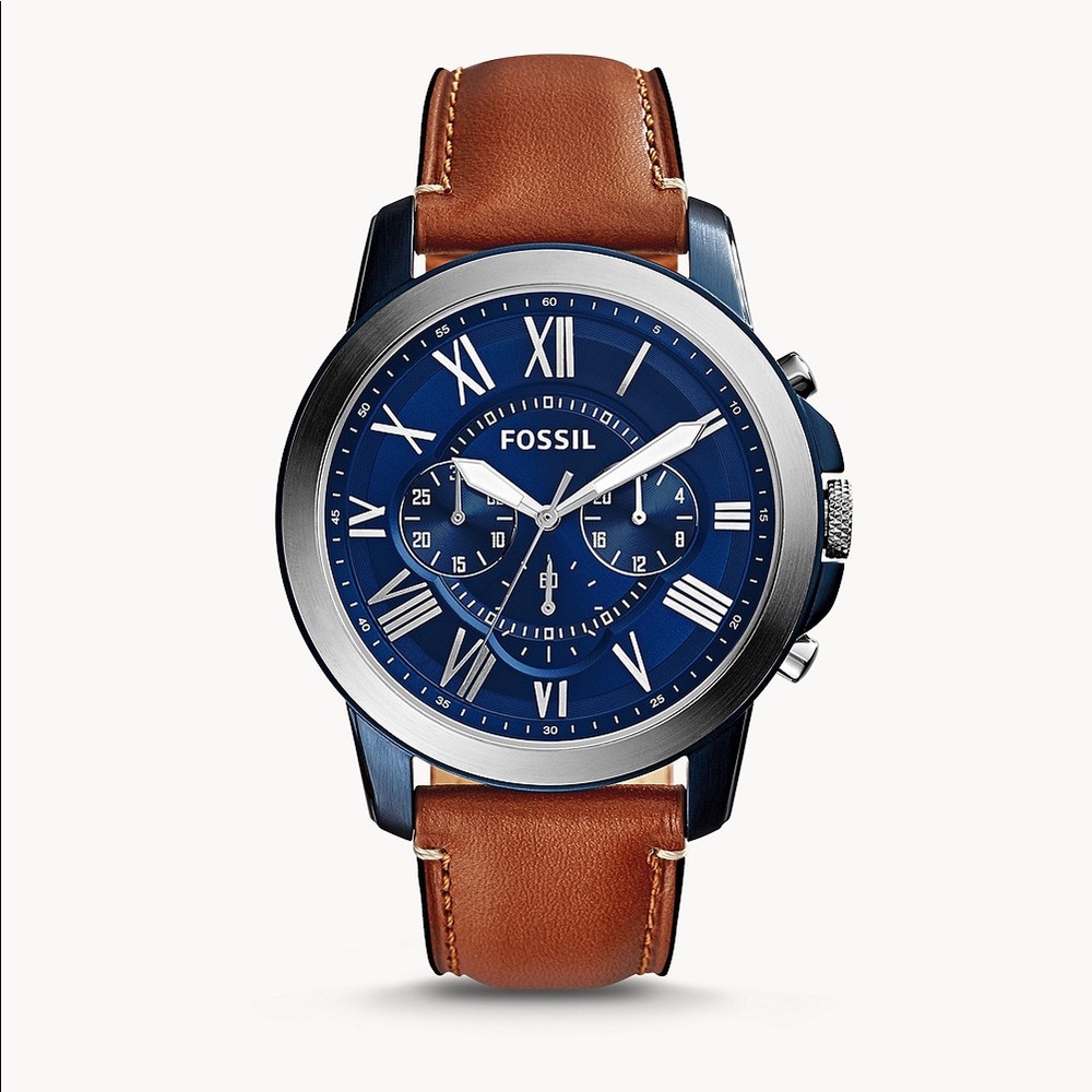 Fossil Chronograph Men’s Brown Leather Watch